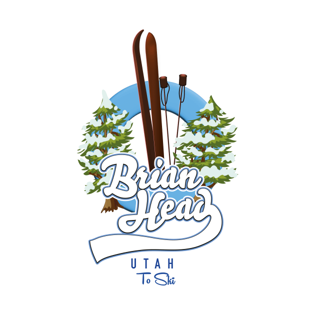 Brian Head Utah to ski logo by nickemporium1