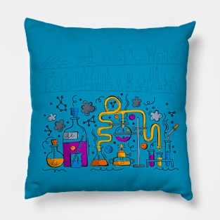 Chemistry Background Doodle Pillow