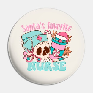 Santa's Favorite Nurse Pin