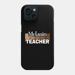 Melanin Teacher Life Afro Teacher African American Educate Phone Case