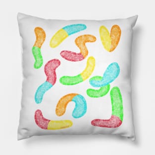 Sour Worm Confetti Pillow