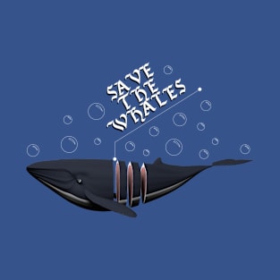 Save the Whales Sticker T-shirt Pillow T-Shirt