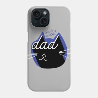 World's Best Cat Dad | Cool Vintage Text and Drawing Phone Case