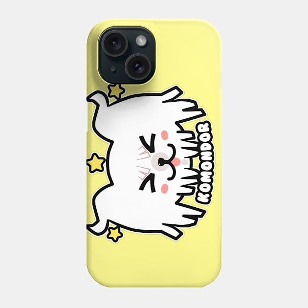 KAWAII Komondor Dog Face Phone Case by TechraNova