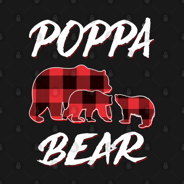 Poppa Bear Red Plaid Christmas Pajama Matching Family Gift by intelus