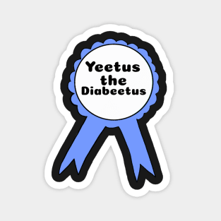 Yeetus the Diabeetus Ribbon - Blue Magnet