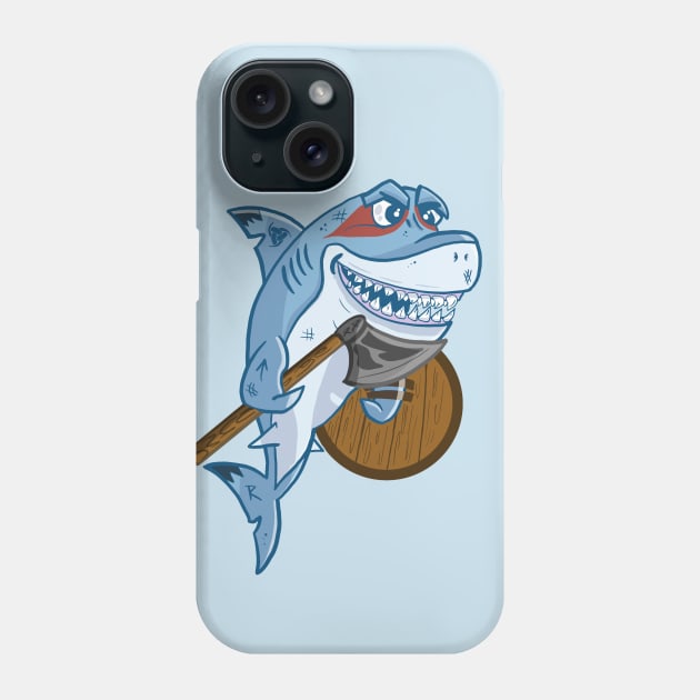 Viking Shark Phone Case by ksrogersdesigns