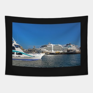 Magnetic Island Barge and Seabourn Encore Cruise Ship Tapestry