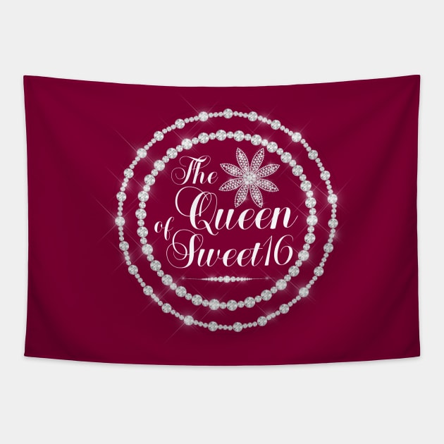 The Queen of Sweet 16 Tapestry by UniqueMe