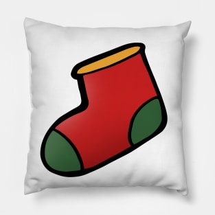 Christmas Stocking Doodle Art Pillow