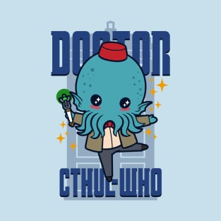 Cute Kawaii Time Travelling Cthulhu Monster T-Shirt