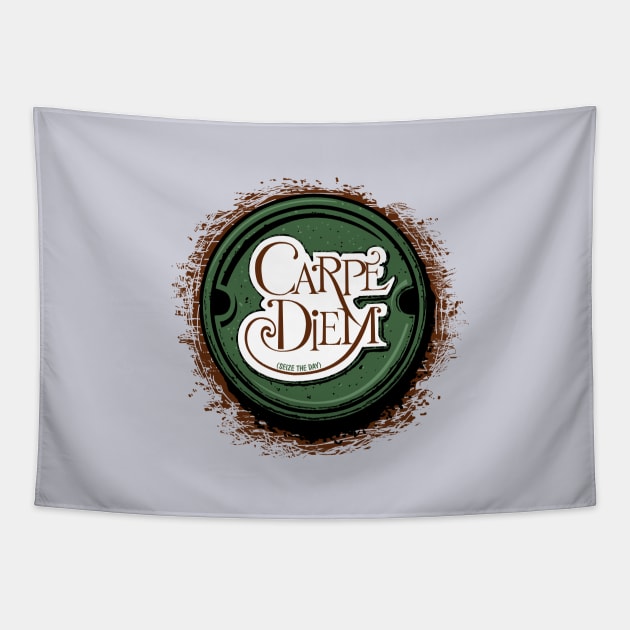 Carpe Diem_ Seize the Day Tapestry by Lizarius4tees