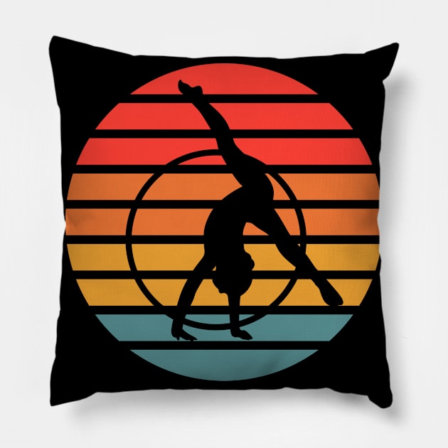 Retro Gymnastics Elegant Ring Pillow by POS