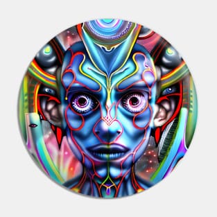 Transdimensional Elf (9) - Trippy Psychedelic Art Pin