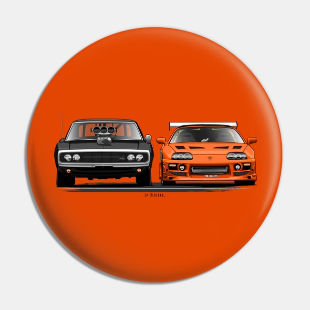 Charger R/T & Supra Mk IV - The Fast and Furious Pin by LpDesigns_