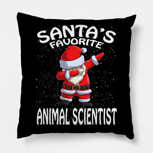 Santas Favorite Animal Scientist Christmas Pillow by intelus