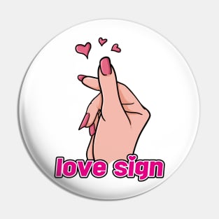 love sign Pin