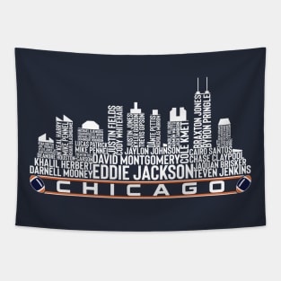 Chicago Football Team 23 Player Roster, Chicago City Skyline Tapestry