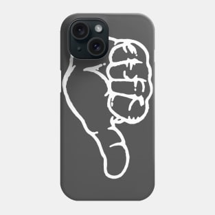 Thumbs Down - White - No Way - Negative Phone Case