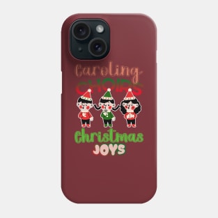 Caroling Choirs, Christmas Joys: Festive Ensembles, Melodic Hues, red, green and white Phone Case