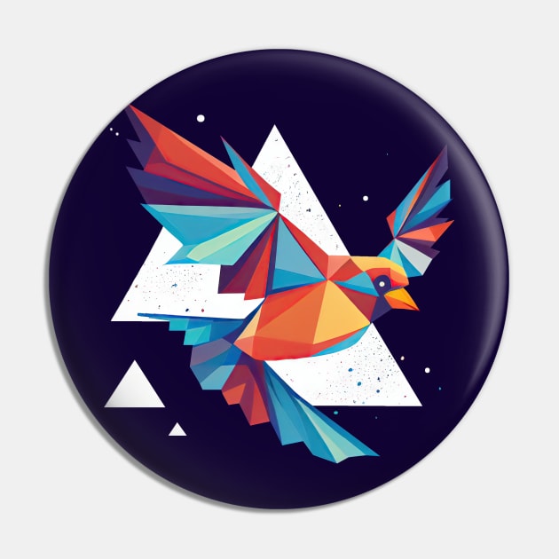 A colorful flying bird Pin by etherElric