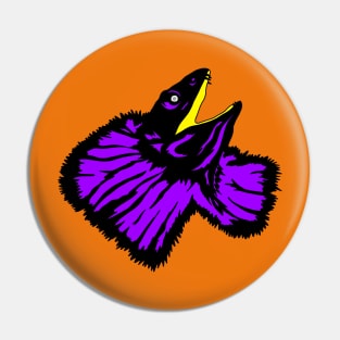 Neon Purple Frilled-neck Lizard Pin