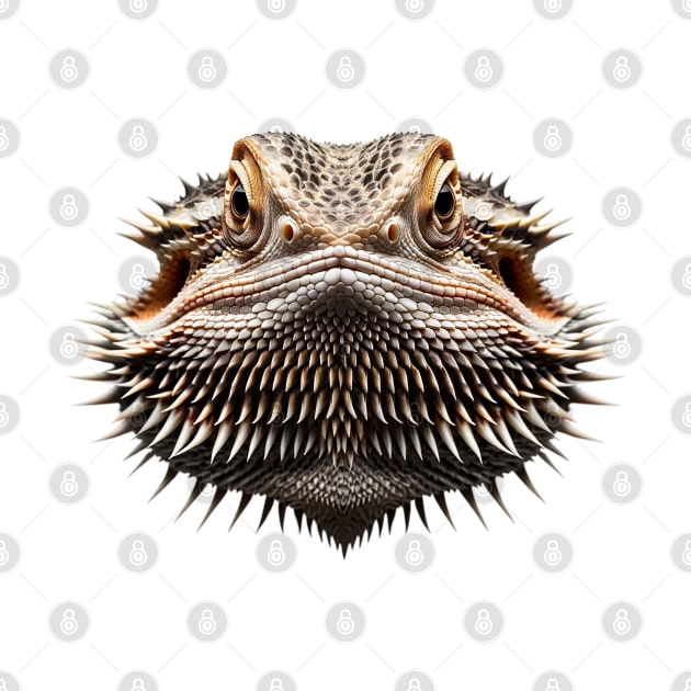 Bearded Dragon Head Shot by GraySkullMarketPlace