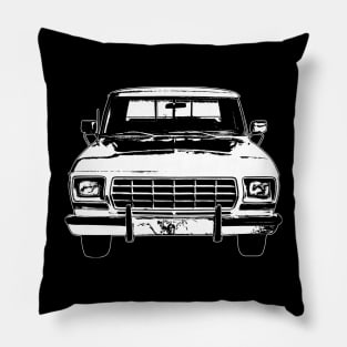 White F 150 Ranger Supercab Sketch Art Pillow