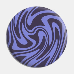 Midnight Purple Abstract Retro 70s Pin