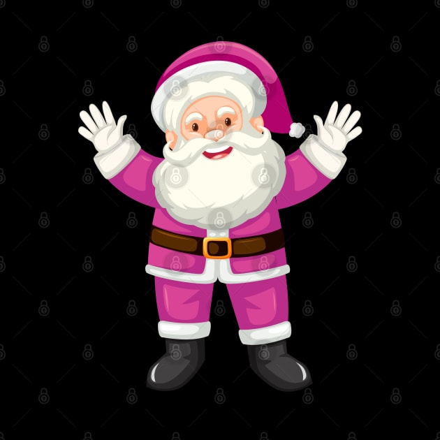 Retro Vintage Pink Santa Claus by reedae