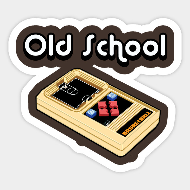 Old School Electronic Basketball Vintage Video Games Sticker