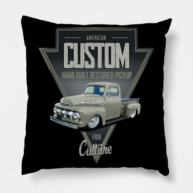 F100 Ford Truck Pillow by hardtbonez