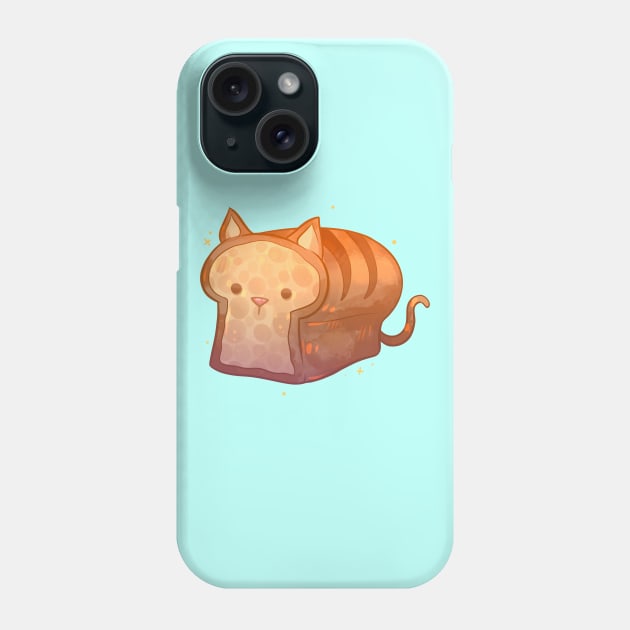 Cat Bread Loaf Phone Case by Claire Lin