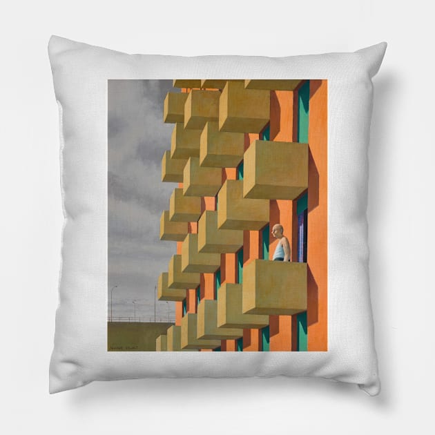 Jeffrey Smart Pillow by Kollagio