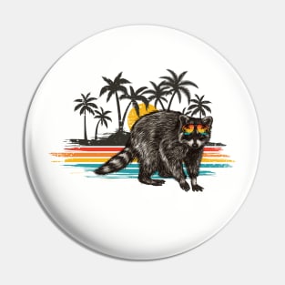 Trash Panda Summer Vacation Pin