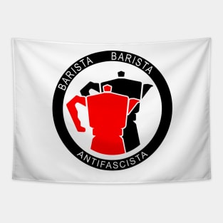 Barista Baristia Antifascista - Association Antifascist Coffee Preparer Tapestry