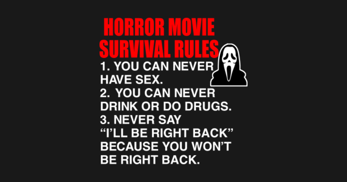 Horror Movie Rules Horror Posters and Art Prints TeePublic