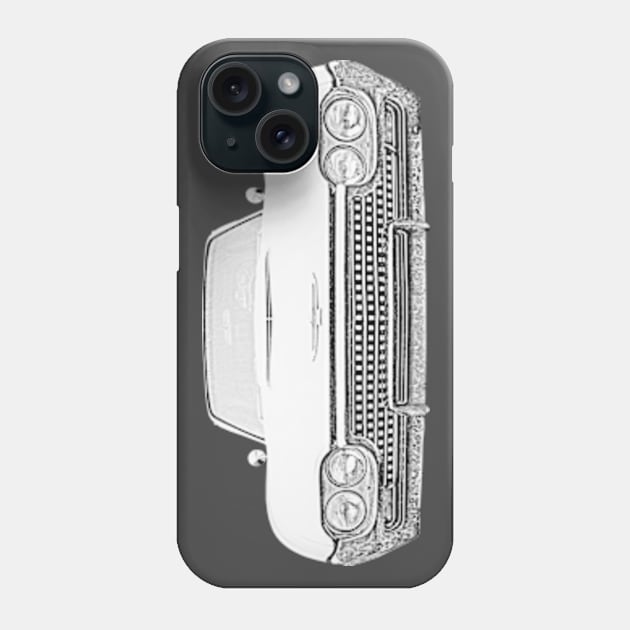 Ford Thunderbird 1962 American classic car monochrome Phone Case by soitwouldseem