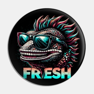 Fresh Gecko | Cool Gecko | Punk Gecko Pin