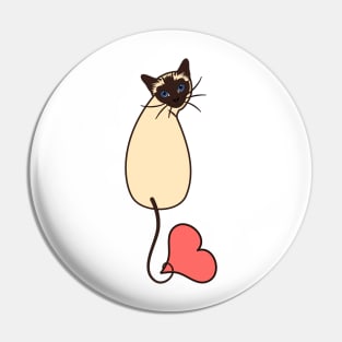 Love Siamese Cat Pin