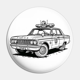 Classic 1960's Police Car Pin