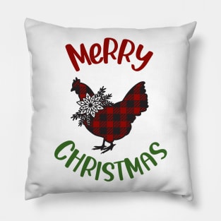 Xmas Chicken Merry Chickmas Pillow