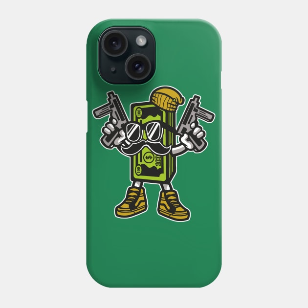 Money and Guns Phone Case by drewbacca