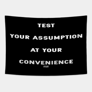 Test Your Assumption At Your Convenience Tapestry