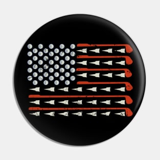 USA Golf Lover American Flag Golfing Fathers Day Pin