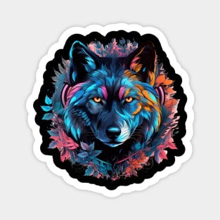 floral wolf Magnet