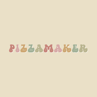 Pizza Maker - Groovy Color Design T-Shirt