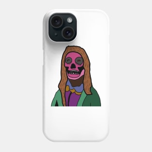 drawing skull lady woman Phone Case