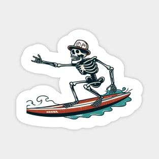 Surfing Skeleton Magnet