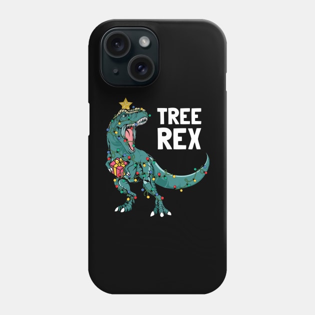 Tree Rex Christmas Xmas Dinosaur Phone Case by MZeeDesigns